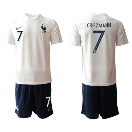 Fußballtrikots Frankreich Antoine Griezmann 7 Kinder Euro 2020 Kurzarm Auswärts-trikot kaufen